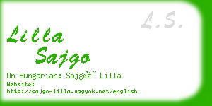 lilla sajgo business card