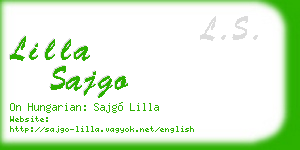 lilla sajgo business card